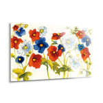 Independent Blooms I | 24x36 | Glass Plaque