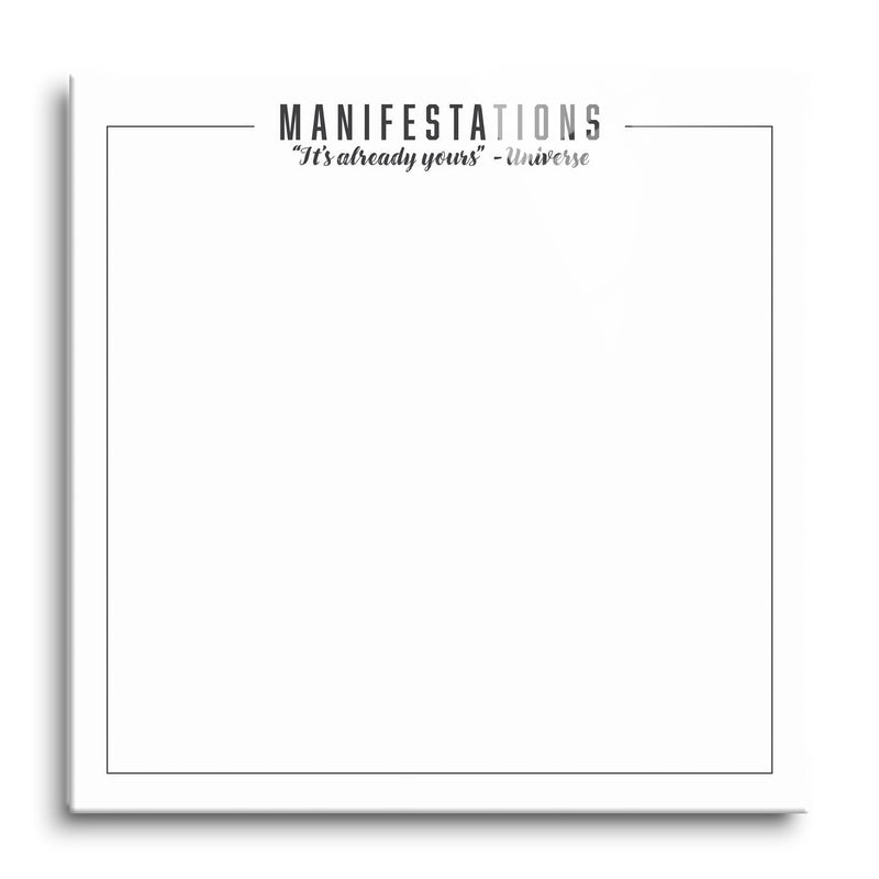 Manifestations It's already yours |Universe (White) | 12x12 | Glass Plaque