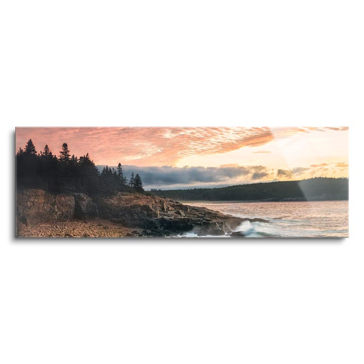 Coastal Sunrise I  | 12x36 | Glass Plaque