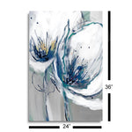Seafoam Blooms II  | 24x36 | Glass Plaque