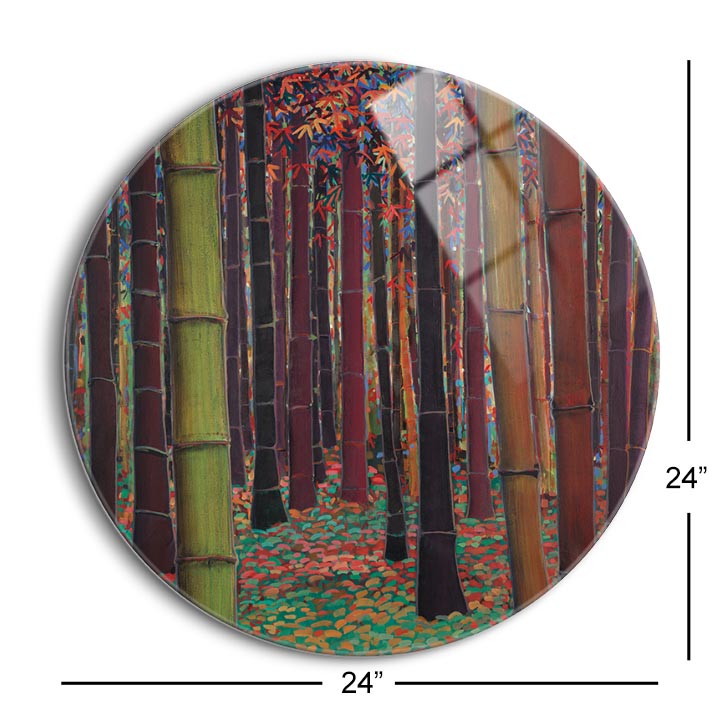 Magical Forest  | 24x24 Circle | Glass Plaque