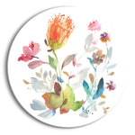 Circle Full of Flowers I | 24x24 Circle | Glass Plaque