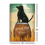 Black Lab Whiskey | 24x36 | Glass Plaque