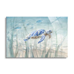 Undersea Turtle  | 24x36 | Glass Plaque