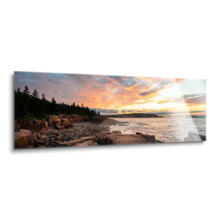 Coastal Sunrise II  | 12x36 | Glass Plaque