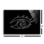 Simple Eye Drawing  | 24x36 | Glass Plaque