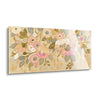 Decorative Pastel Flowers | 12x24 | Glass Plaque