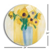 Sunflowers | 24x24 Circle | Glass Plaque