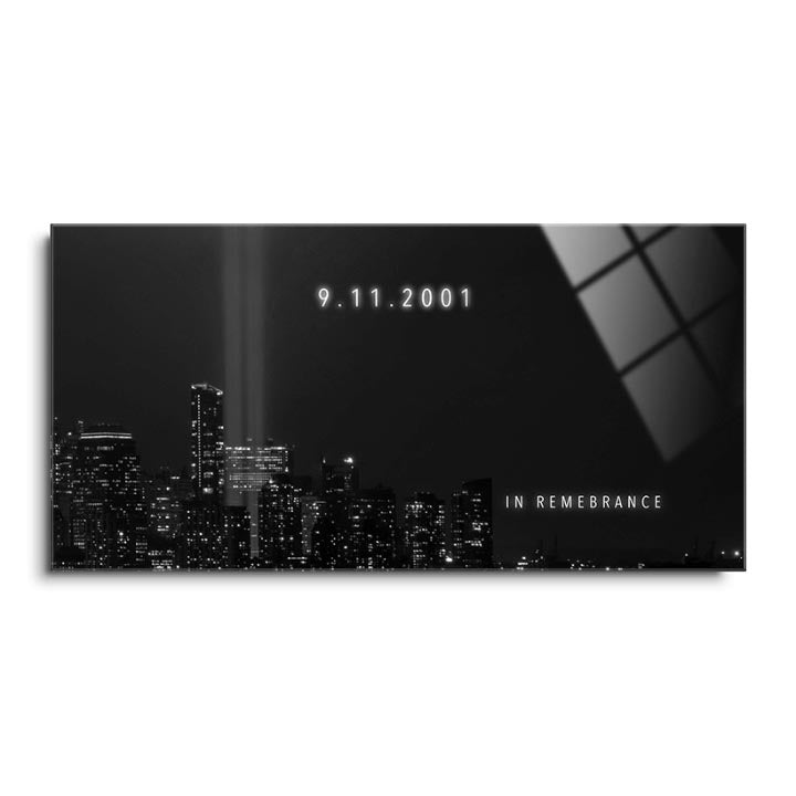 9/11 Memorial 1 (1-2H)  | 12x24 | Glass Plaque